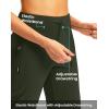 imageG GRADUAL Womens Capri Pants with 3 Zipper Pockets Lightweight Quick Dry Hiking Travel Capris Pants for Women Casual SummerOlive