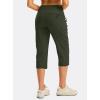 imageG GRADUAL Womens Capri Pants with 3 Zipper Pockets Lightweight Quick Dry Hiking Travel Capris Pants for Women Casual SummerOlive