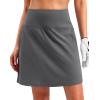 imageG Gradual 1618 Skorts for Woman Golf Skirts 3 Pockets Women High Waisted Athletic Skirt Tennis Pickleball Casual SummerIron Grey