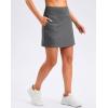 imageG Gradual 1618 Skorts for Woman Golf Skirts 3 Pockets Women High Waisted Athletic Skirt Tennis Pickleball Casual SummerIron Grey