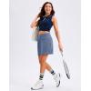 imageG Gradual 1618 Skorts for Woman Golf Skirts 3 Pockets Women High Waisted Athletic Skirt Tennis Pickleball Casual SummerLight Grey Blue