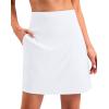 imageG Gradual 1618 Skorts for Woman Golf Skirts 3 Pockets Women High Waisted Athletic Skirt Tennis Pickleball Casual SummerWhite
