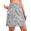 imageG Gradual 1618 Skorts for Woman Golf Skirts 3 Pockets Women High Waisted Athletic Skirt Tennis Pickleball Casual SummerWhite Paisley
