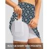 imageG Gradual 19 Skorts for Woman Knee Length Golf Skirt Long Athletic Tennis Skorts for Women Dressy Casual with Shorts PocketsBlack Geometry