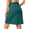 imageG Gradual 19 Skorts for Woman Knee Length Golf Skirt Long Athletic Tennis Skorts for Women Dressy Casual with Shorts PocketsGreen Indigo