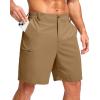 imageG Gradual Mens Casual Shorts 7 9 5 Lightweight 4 Pockets Stretch QuickDry Summer Shorts for Golf Work Hiking TripsDark Khaki