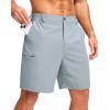 imageG Gradual Mens Casual Shorts 7 9 5 Lightweight 4 Pockets Stretch QuickDry Summer Shorts for Golf Work Hiking TripsLight Grey