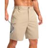 imageG Gradual Mens Casual Shorts 7 9 5 Lightweight 4 Pockets Stretch QuickDry Summer Shorts for Golf Work Hiking TripsLight Khaki