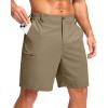 imageG Gradual Mens Casual Shorts 7 9 5 Lightweight 4 Pockets Stretch QuickDry Summer Shorts for Golf Work Hiking TripsMedium Khaki