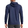 imageG Gradual Mens Fleece Hoodie Long Sleeve Athletic Workout Shirts Winter Warm Soft Hooded Sweatshirts for Men with PocketsDark Blue Heather