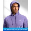 imageG Gradual Mens Fleece Hoodie Long Sleeve Athletic Workout Shirts Winter Warm Soft Hooded Sweatshirts for Men with PocketsPurple Heather