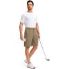 imageG Gradual Mens Golf Shorts with 5 Pockets 9 Light Weight Stretch Quick Dry Casual Dress Work Shorts for MenDark Khaki
