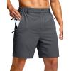 imageG Gradual Mens Shorts 7 5 9 Lightewight Casual Shorts for Men Hiking Golf Shorts with 3 Zipper PocketsCharcoal