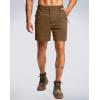 imageG Gradual Mens Shorts 7 5 9 Lightewight Casual Shorts for Men Hiking Golf Shorts with 3 Zipper PocketsDark Brown