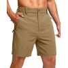 imageG Gradual Mens Shorts 7 5 9 Lightewight Casual Shorts for Men Hiking Golf Shorts with 3 Zipper PocketsDark Khaki