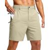 imageG Gradual Mens Shorts 7 5 9 Lightewight Casual Shorts for Men Hiking Golf Shorts with 3 Zipper PocketsLight Khaki