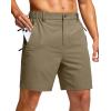 imageG Gradual Mens Shorts 7 5 9 Lightewight Casual Shorts for Men Hiking Golf Shorts with 3 Zipper PocketsMedium Khaki