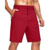 imageG Gradual Mens Shorts 7 5 9 Lightewight Casual Shorts for Men Hiking Golf Shorts with 3 Zipper PocketsRed
