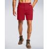 imageG Gradual Mens Shorts 7 5 9 Lightewight Casual Shorts for Men Hiking Golf Shorts with 3 Zipper PocketsRed