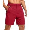 imageG Gradual Mens Shorts 7 5 9 Lightewight Casual Shorts for Men Hiking Golf Shorts with 3 Zipper PocketsRed