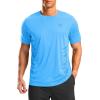 imageG Gradual Mens Workout Shirts Quick Dry Athletic Running TShirts Lightweight Moisture Wicking Short Sleeve Sports Gym TopsSky Blue Heather