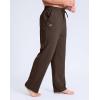 imageG Gradual Mens Yoga Sweatpant Lounge Casual Pants Open Bottom Straight Leg Athletic Sweat Pants with PocketsHeather Brown