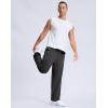 imageG Gradual Mens Yoga Sweatpant Lounge Casual Pants Open Bottom Straight Leg Athletic Sweat Pants with PocketsHeather Dark Black