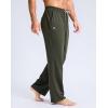 imageG Gradual Mens Yoga Sweatpant Lounge Casual Pants Open Bottom Straight Leg Athletic Sweat Pants with PocketsHeather Dark Green
