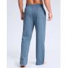 imageG Gradual Mens Yoga Sweatpant Lounge Casual Pants Open Bottom Straight Leg Athletic Sweat Pants with PocketsHeather Haze Blue