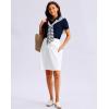 imageG Gradual Womens 20 Knee Length Golf Skirt Skort 4 Side Pockets Stretch High Waisted Tummy Control Skirt with Short White