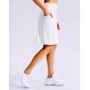 imageG Gradual Womens 20 Knee Length Golf Skirt Skort 4 Side Pockets Stretch High Waisted Tummy Control Skirt with Short White
