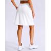 imageG Gradual Womens 20 Knee Length Golf Skirt Skort 4 Side Pockets Stretch High Waisted Tummy Control Skirt with Short White