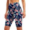 imageG Gradual Womens 9 High Waisted Swim Board Shorts Tummy Control Swimsuit Bottoms for Women with Liner PocketsNavy Flower