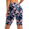 imageG Gradual Womens 9 High Waisted Swim Board Shorts Tummy Control Swimsuit Bottoms for Women with Liner PocketsNavy Flower