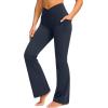 imageG Gradual Womens Flare Leggings Crossover Yoga Pants 2930532 High Waist Bell Bottom Pants for Women with PocketsNavy