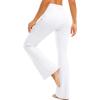 imageG Gradual Womens Flare Leggings Crossover Yoga Pants 2930532 High Waist Bell Bottom Pants for Women with PocketsWhite