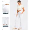 imageG Gradual Womens Flare Leggings Crossover Yoga Pants 2930532 High Waist Bell Bottom Pants for Women with PocketsWhite