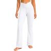 imageG Gradual Womens Flare Leggings Crossover Yoga Pants 2930532 High Waist Bell Bottom Pants for Women with PocketsWhite