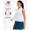 imageG Gradual Womens Golf Shirt Racerback Tank Zip Up Athletic Sleeveless Top Tennis Pickleball Cooling Polo Shirts LightweightBlack Dot