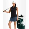imageG Gradual Womens Golf Shirt Racerback Tank Zip Up Athletic Sleeveless Top Tennis Pickleball Cooling Polo Shirts LightweightHeather Carbon
