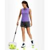 imageG Gradual Womens Golf Shirt Racerback Tank Zip Up Athletic Sleeveless Top Tennis Pickleball Cooling Polo Shirts LightweightHeather Dark Purple