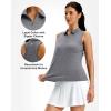 imageG Gradual Womens Golf Shirt Racerback Tank Zip Up Athletic Sleeveless Top Tennis Pickleball Cooling Polo Shirts LightweightHeather Grey