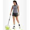 imageG Gradual Womens Golf Shirt Racerback Tank Zip Up Athletic Sleeveless Top Tennis Pickleball Cooling Polo Shirts LightweightHeather Grey