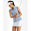 imageG Gradual Womens Golf Shirt Racerback Tank Zip Up Athletic Sleeveless Top Tennis Pickleball Cooling Polo Shirts LightweightHeather Grey Blue