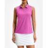 imageG Gradual Womens Golf Shirt Racerback Tank Zip Up Athletic Sleeveless Top Tennis Pickleball Cooling Polo Shirts LightweightHeather Rose
