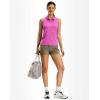 imageG Gradual Womens Golf Shirt Racerback Tank Zip Up Athletic Sleeveless Top Tennis Pickleball Cooling Polo Shirts LightweightHeather Rose