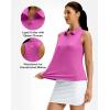 imageG Gradual Womens Golf Shirt Racerback Tank Zip Up Athletic Sleeveless Top Tennis Pickleball Cooling Polo Shirts LightweightHeather Rose