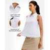imageG Gradual Womens Golf Shirt Racerback Tank Zip Up Athletic Sleeveless Top Tennis Pickleball Cooling Polo Shirts LightweightHeather White