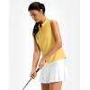 imageG Gradual Womens Golf Shirt Racerback Tank Zip Up Athletic Sleeveless Top Tennis Pickleball Cooling Polo Shirts LightweightHeather Yellow