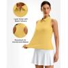 imageG Gradual Womens Golf Shirt Racerback Tank Zip Up Athletic Sleeveless Top Tennis Pickleball Cooling Polo Shirts LightweightHeather Yellow